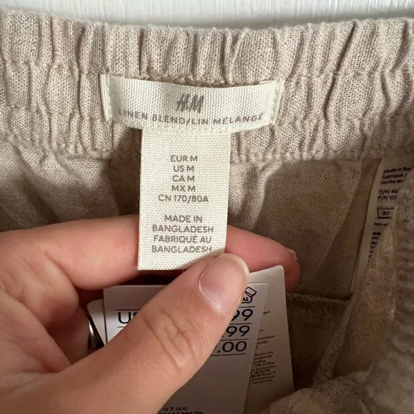 NWT H&M Linen Blend Shorts - Picture 3 of 4